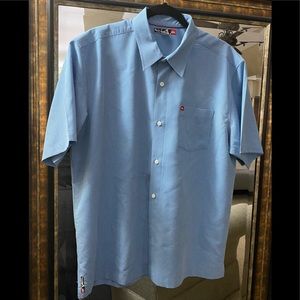 Quicksilver 😎 Mens Blue Camp Shirt💙 Excellent Condition